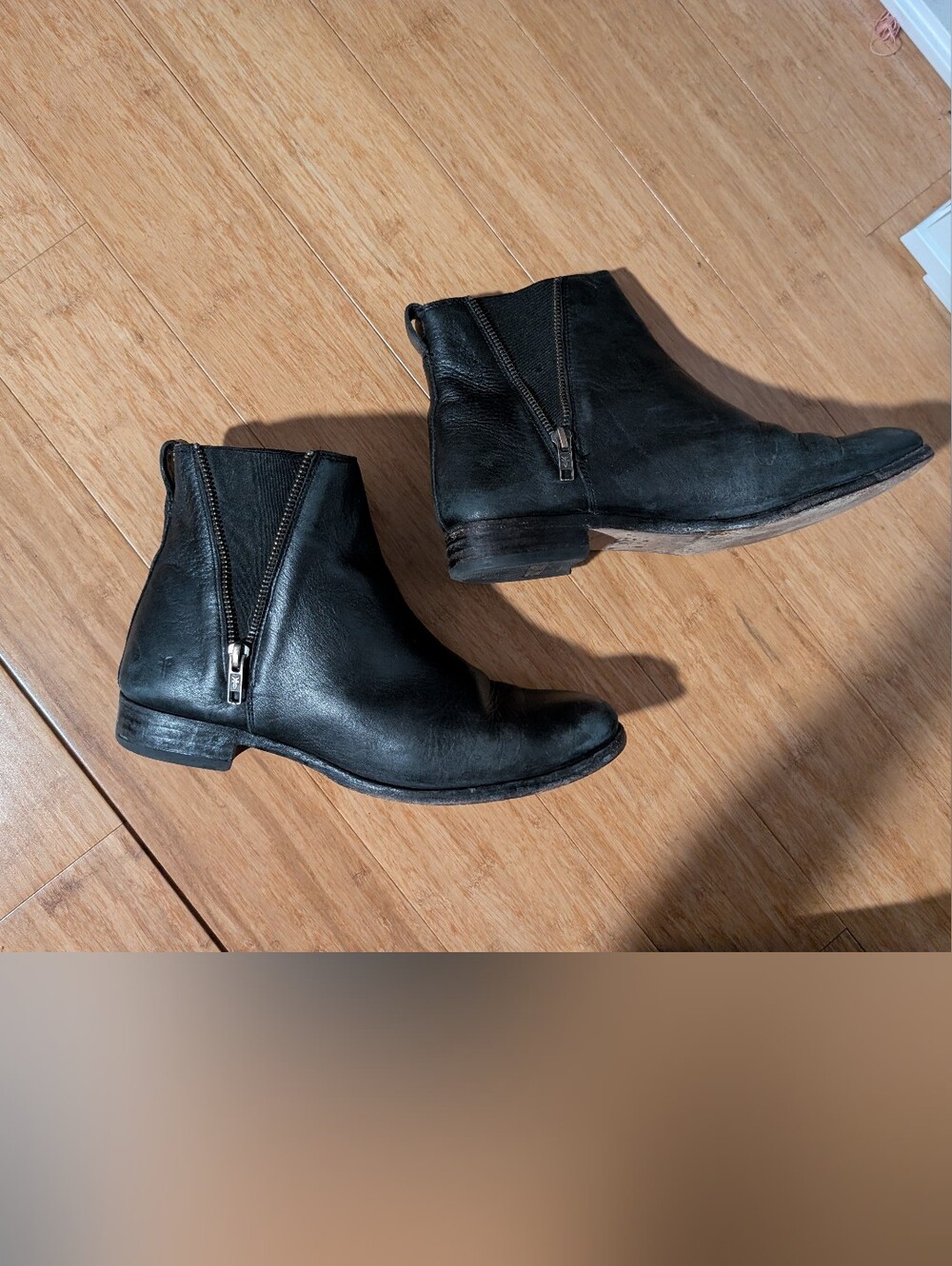 Frye Elastic Bootie With Zipper Detail, Sz 9.5